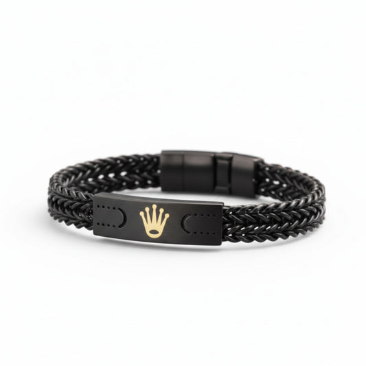 ROLEX Black Bracelet For mens